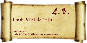 Lauf Viktória névjegykártya